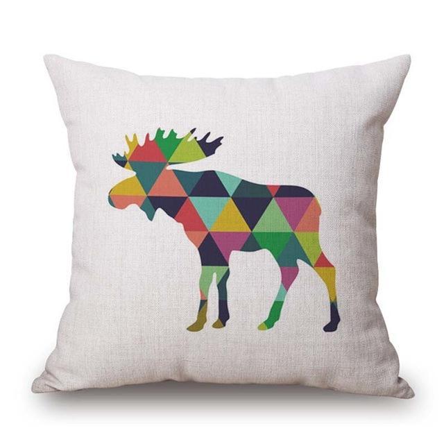 Geometric Animal Cushion Cover