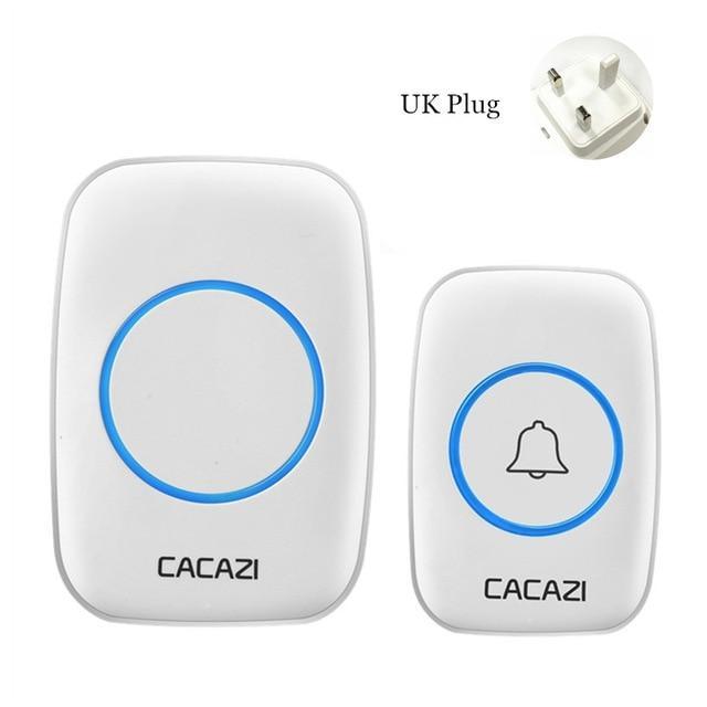 IcoolGadgets Waterproof Home Wireless Doorbell Smart LED Light Calling Bell 300M Remote Battery Button 60 Chimes 5 Volume US EU Plug
