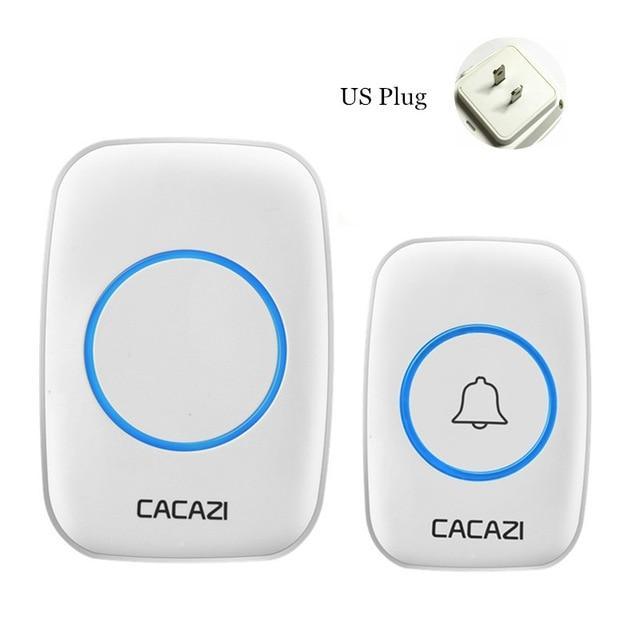 IcoolGadgets Waterproof Home Wireless Doorbell Smart LED Light Calling Bell 300M Remote Battery Button 60 Chimes 5 Volume US EU Plug