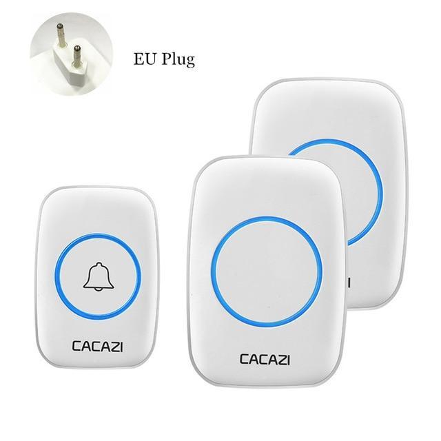 IcoolGadgets Waterproof Home Wireless Doorbell Smart LED Light Calling Bell 300M Remote Battery Button 60 Chimes 5 Volume US EU Plug