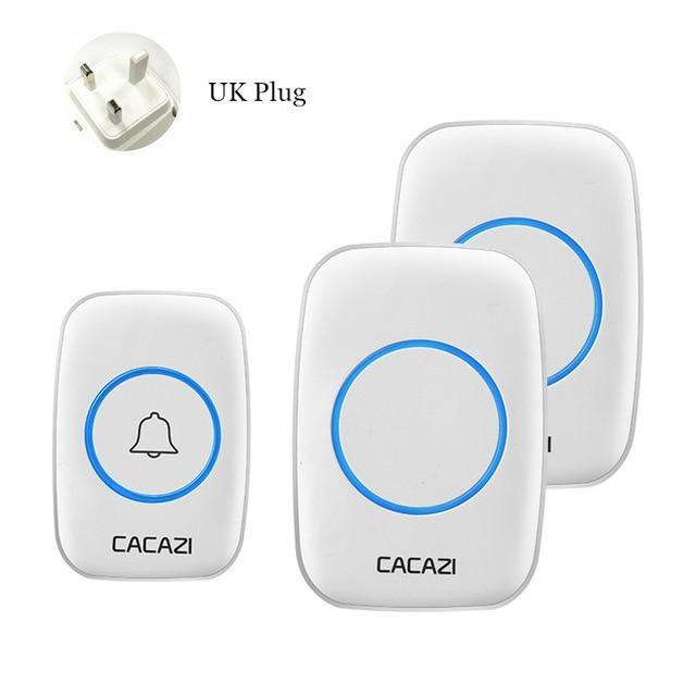 IcoolGadgets Waterproof Home Wireless Doorbell Smart LED Light Calling Bell 300M Remote Battery Button 60 Chimes 5 Volume US EU Plug