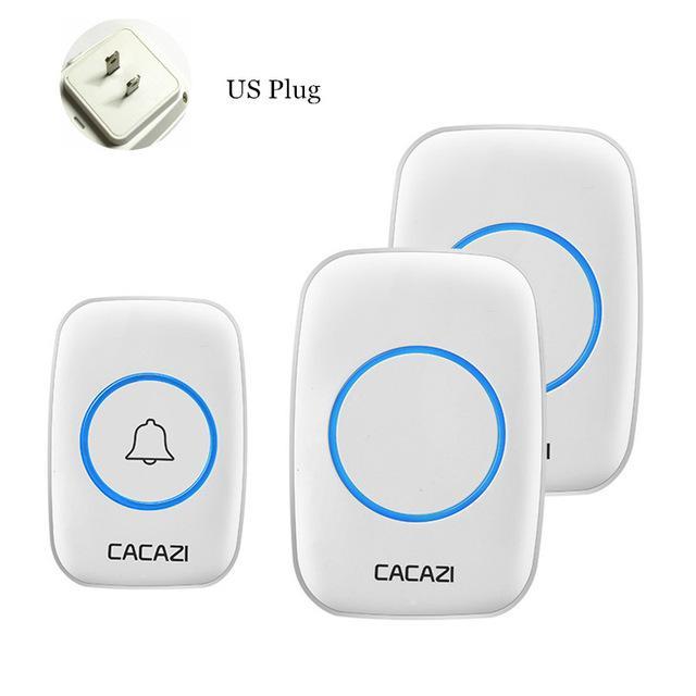 IcoolGadgets Waterproof Home Wireless Doorbell Smart LED Light Calling Bell 300M Remote Battery Button 60 Chimes 5 Volume US EU Plug
