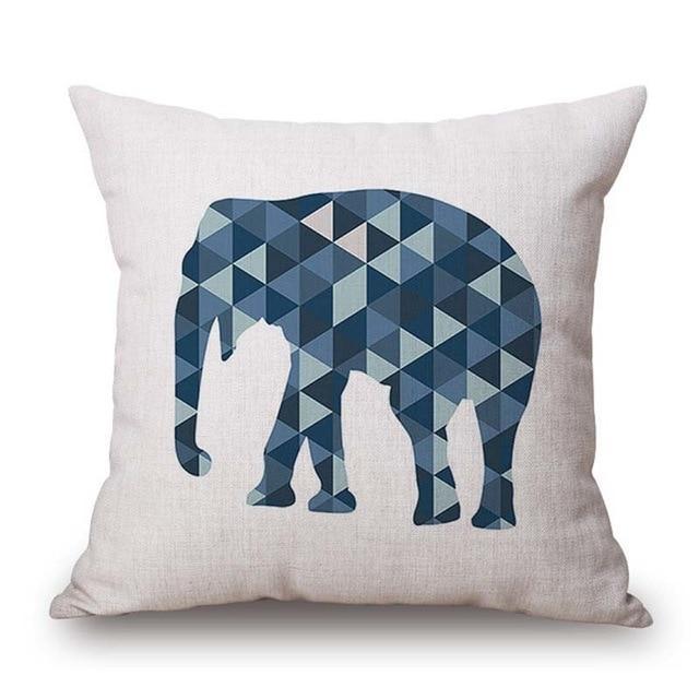 Geometric Animal Cushion Cover