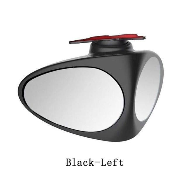 Car Mirror Large Vision Rear View Auxiliary Reversal Blind Zone Wide Angle Mirror360 Rotation Adjustable  Dual Lens Coach Mirror