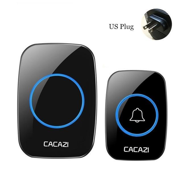 IcoolGadgets Waterproof Home Wireless Doorbell Smart LED Light Calling Bell 300M Remote Battery Button 60 Chimes 5 Volume US EU Plug