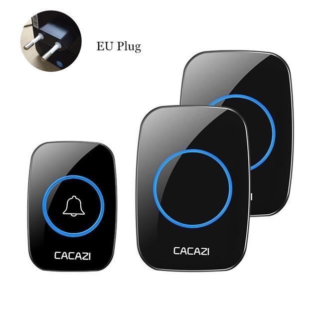 IcoolGadgets Waterproof Home Wireless Doorbell Smart LED Light Calling Bell 300M Remote Battery Button 60 Chimes 5 Volume US EU Plug