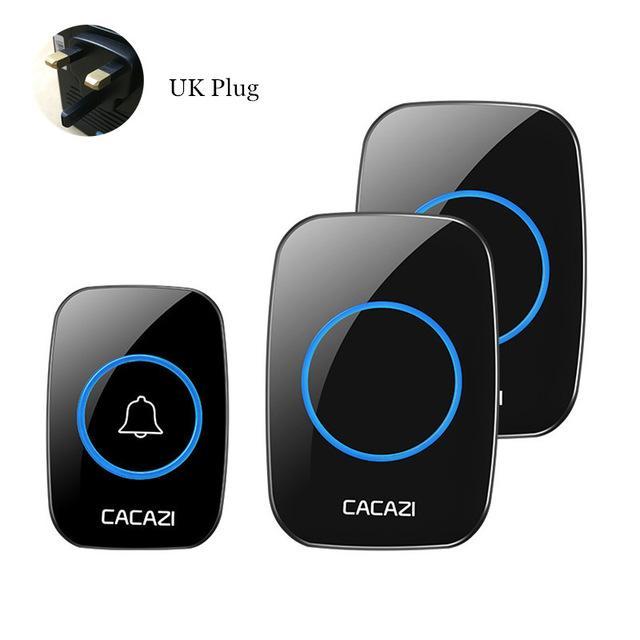 IcoolGadgets Waterproof Home Wireless Doorbell Smart LED Light Calling Bell 300M Remote Battery Button 60 Chimes 5 Volume US EU Plug
