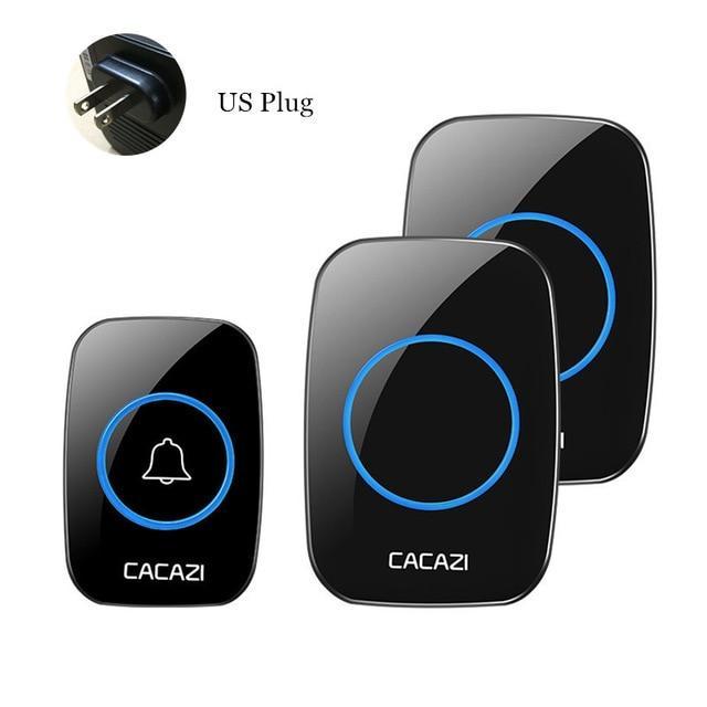 IcoolGadgets Waterproof Home Wireless Doorbell Smart LED Light Calling Bell 300M Remote Battery Button 60 Chimes 5 Volume US EU Plug