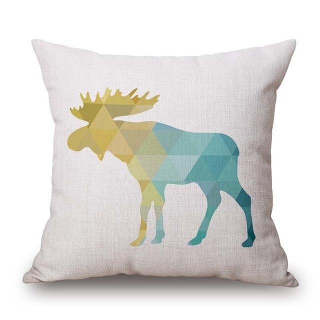 Geometric Animal Cushion Cover