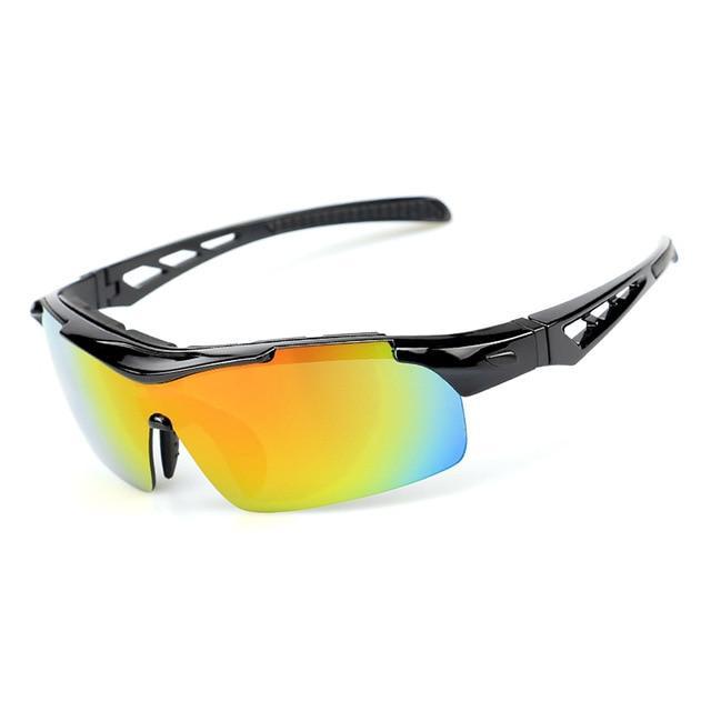 Polarized Cycling Sunglasses Bicycle UV400 Goggles Sports Eyewear Glasses with 5 Interchangeable Lenses Unbreakable For Outdoor