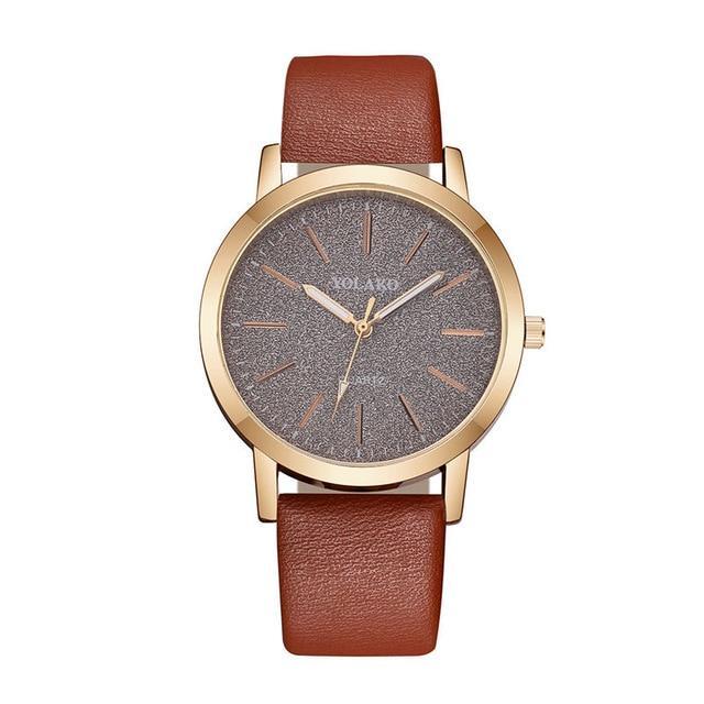 IcoolGadgets High Quality Fashion Womens Ladies Simple Watches Geneva Faux Leather Analog Quartz Wrist Watch clock saat Gift