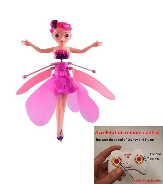 Induction Fairy Magical Princess Dolls - Infrared Light Suspension -Flying doll toys -Mini RC Drone - Girl Children's Gift Figure Toys