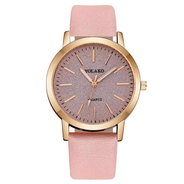 IcoolGadgets High Quality Fashion Womens Ladies Simple Watches Geneva Faux Leather Analog Quartz Wrist Watch clock saat Gift