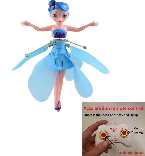Induction Fairy Magical Princess Dolls - Infrared Light Suspension -Flying doll toys -Mini RC Drone - Girl Children's Gift Figure Toys