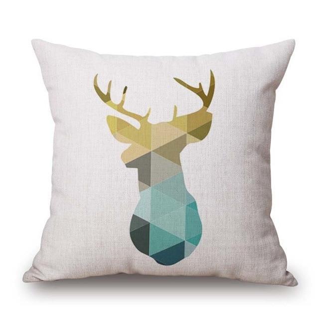 Geometric Animal Cushion Cover