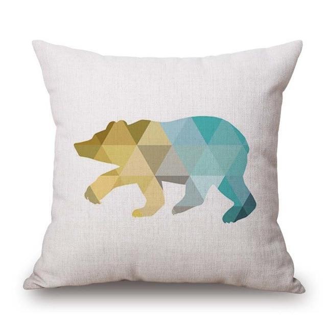 Geometric Animal Cushion Cover