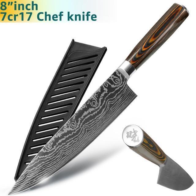 Japanese Professional Chef Knife 8 inch High Carbon Stainless Steel