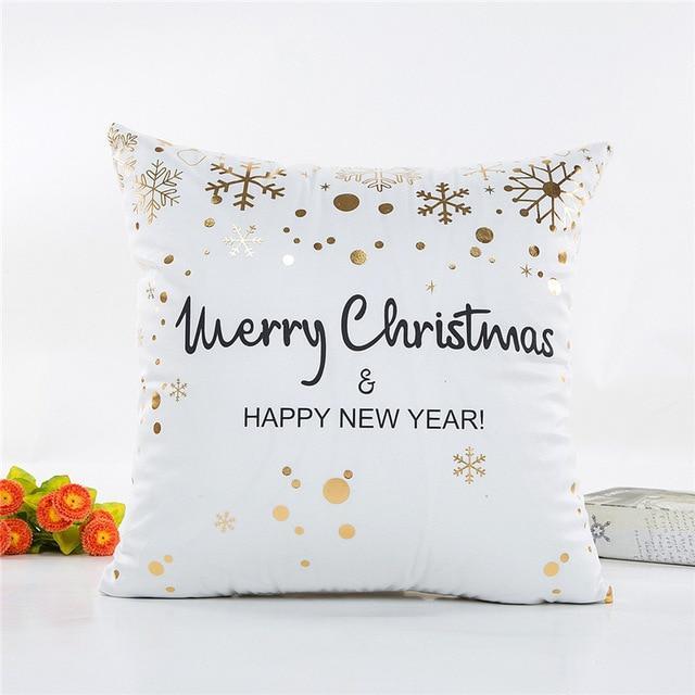 Gold Printed Pillow Cover