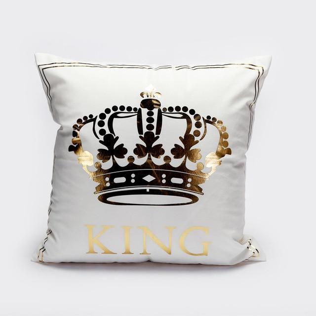 Gold Printed Pillow Cover