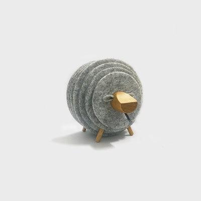 Felt Sheep Coaster Set