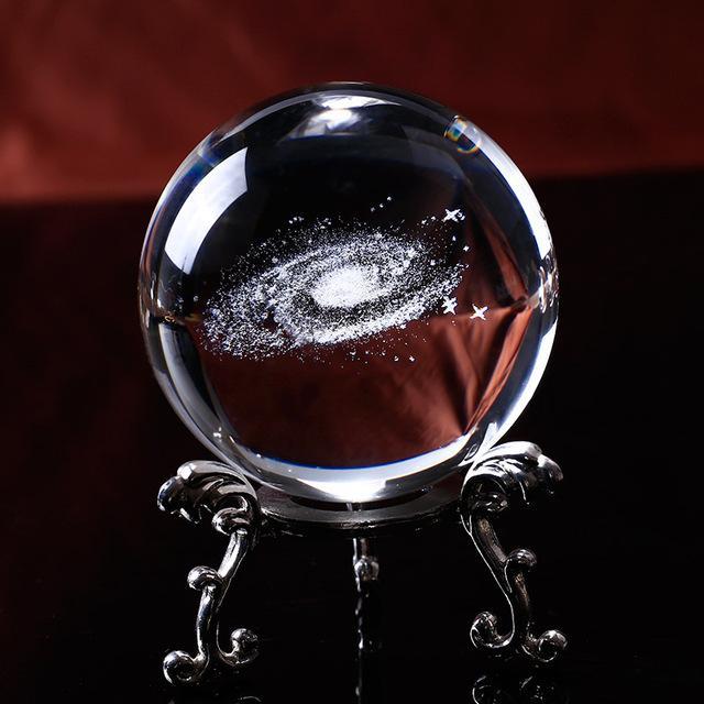 Laser Engraved Galaxy Crystal Ball
