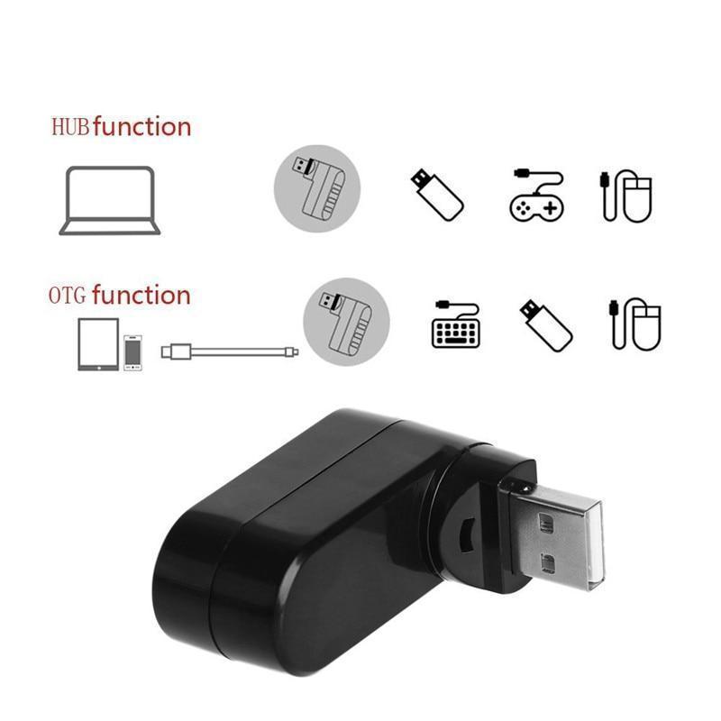 180-Degree Rotatable USB Hub