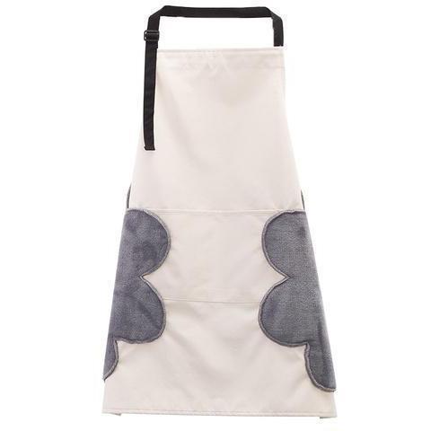Kitchen Apron with Hand Wipers