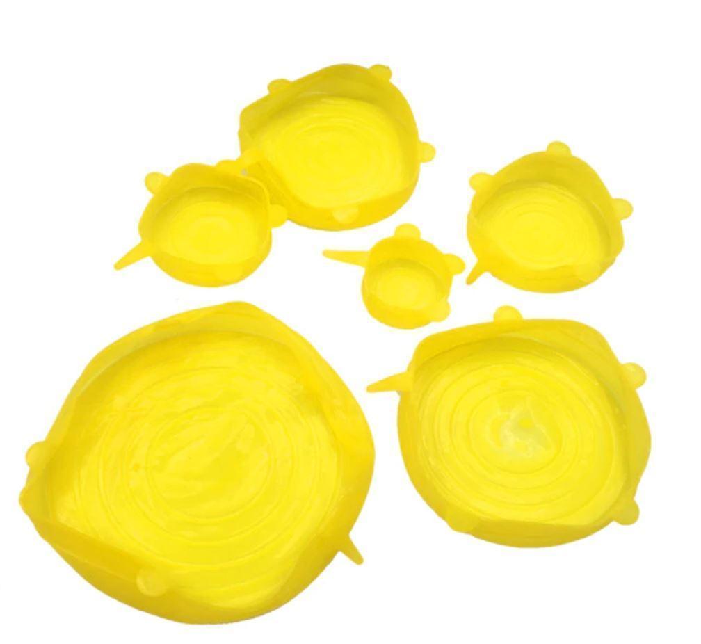 Air Tight Silicone Food Safety Lids (Set of 6)