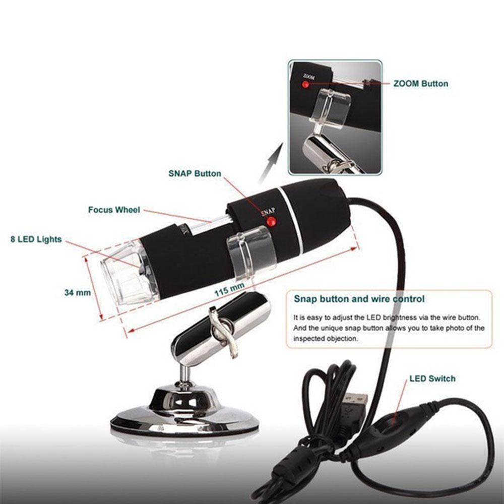 1000x HD Zoom Microscope Camera